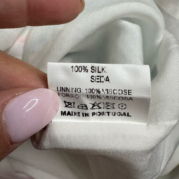 Vilagallo Multicolor Asbstract Print Silk Dress - Picture 5 of 8